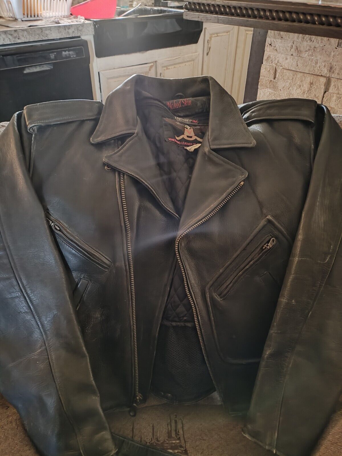 Vintage Naked Skin Vanguard Leather Of America Leather Jacket 