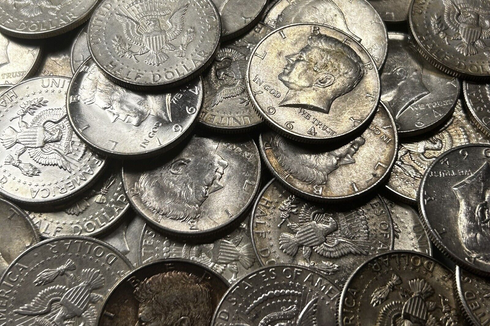 1964 Kennedy Half Dollar 90% Silver 50c US Coin Choose How Many