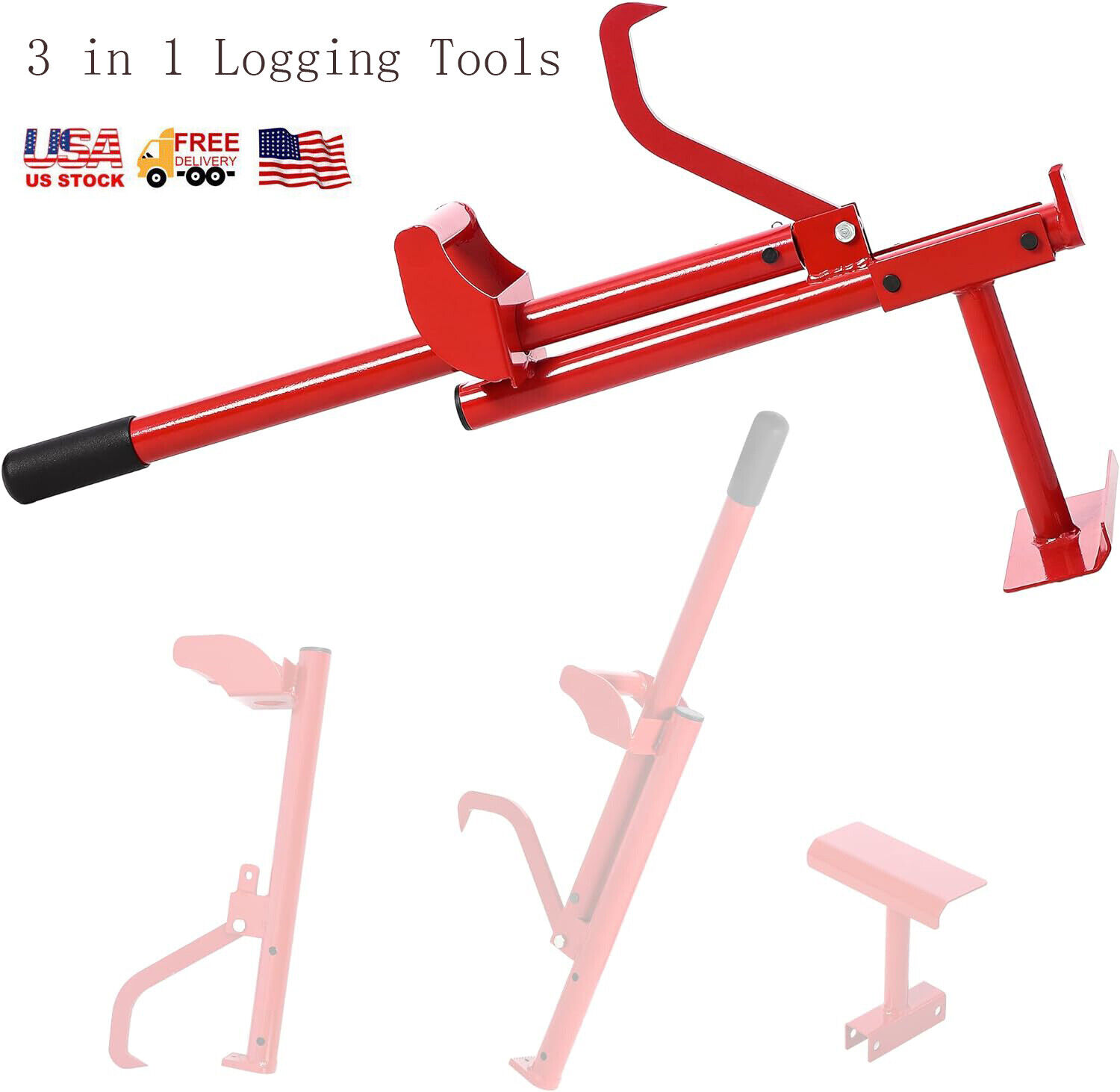 3 in 1 Logging Tool Cant Hook Forestry Multitool Firewood Harvesting Manual Tool