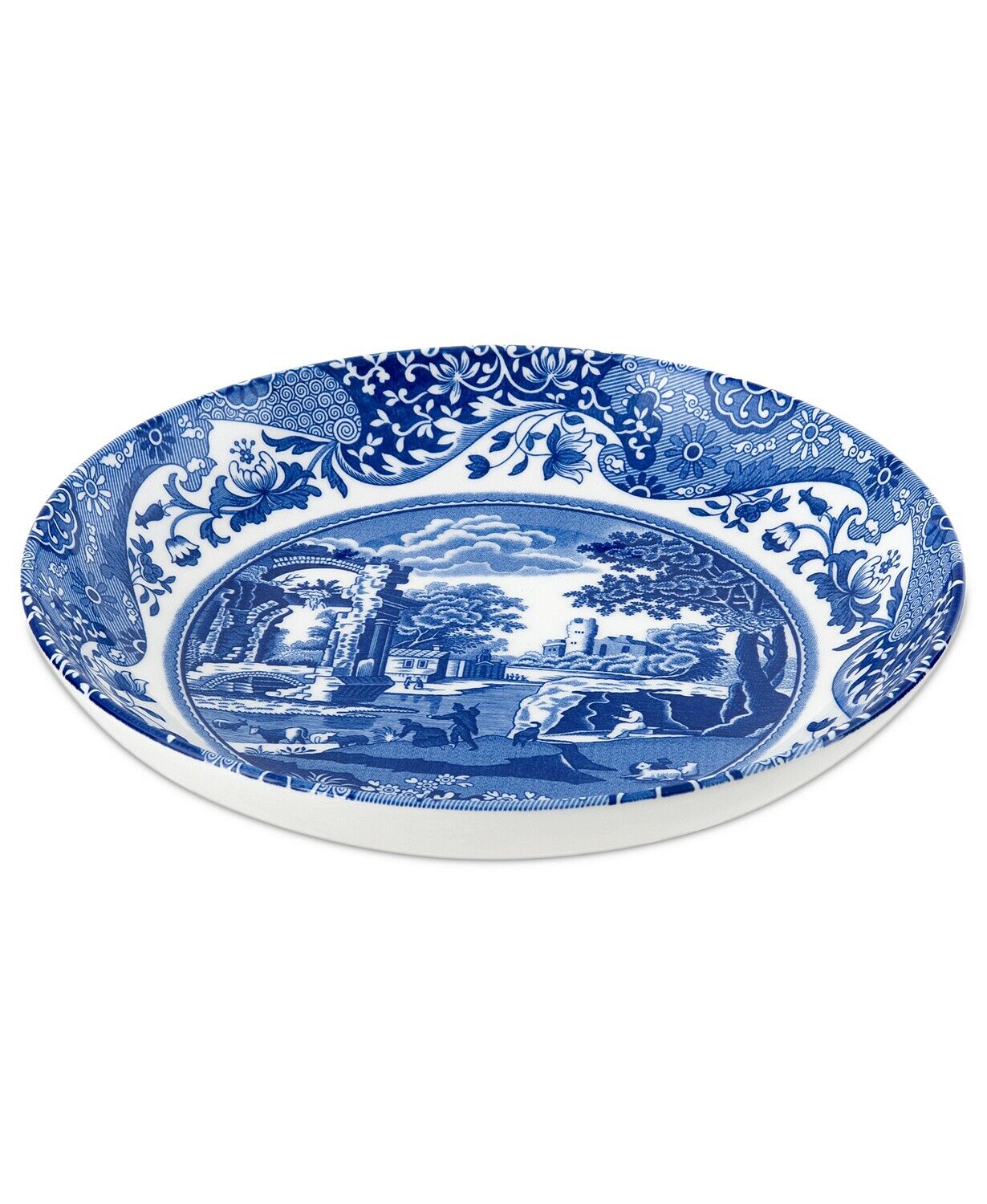 Spode Blue Italian Fine Earthenware Pasta Serving Bowl, 9 Inch - Blue/White