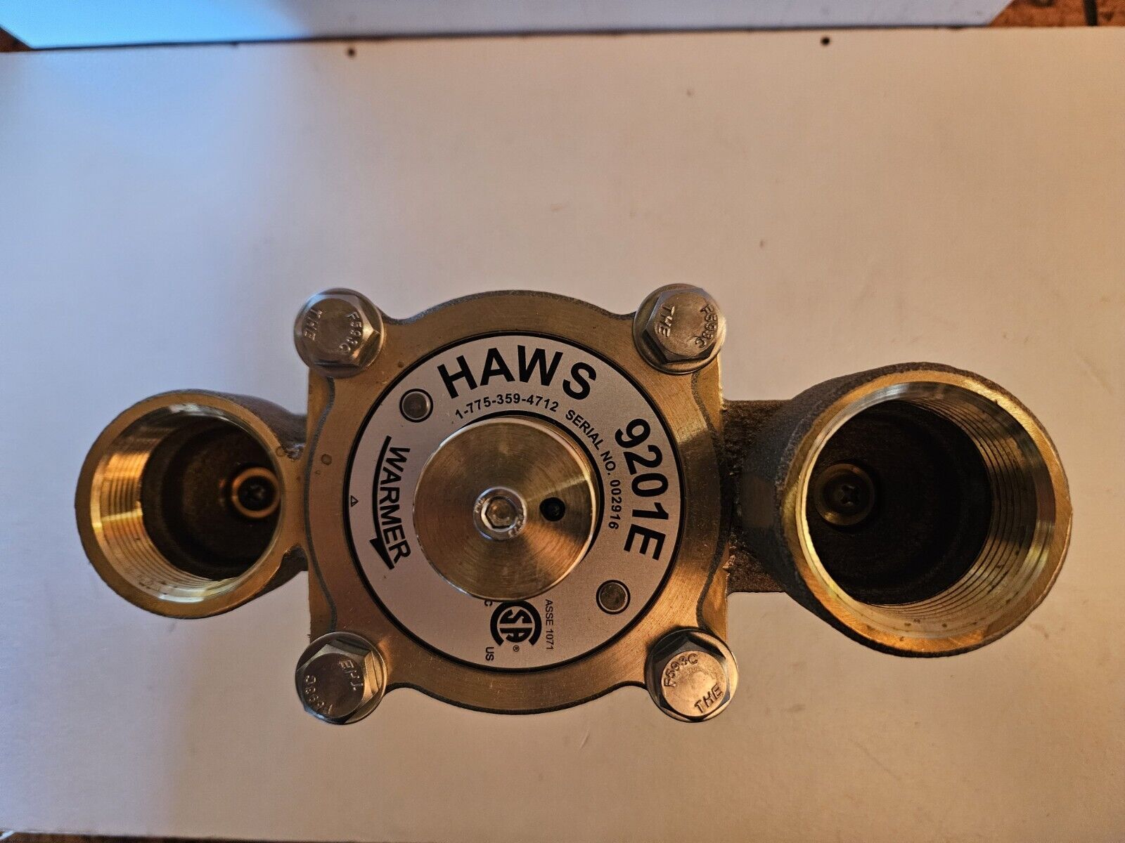 Haws, 9201E, Thermostatic Emergency Mixing Valve