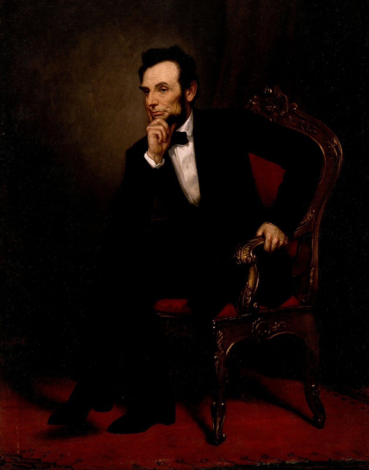Abraham Lincoln, US President Painting by George Peter Alexa art painting print