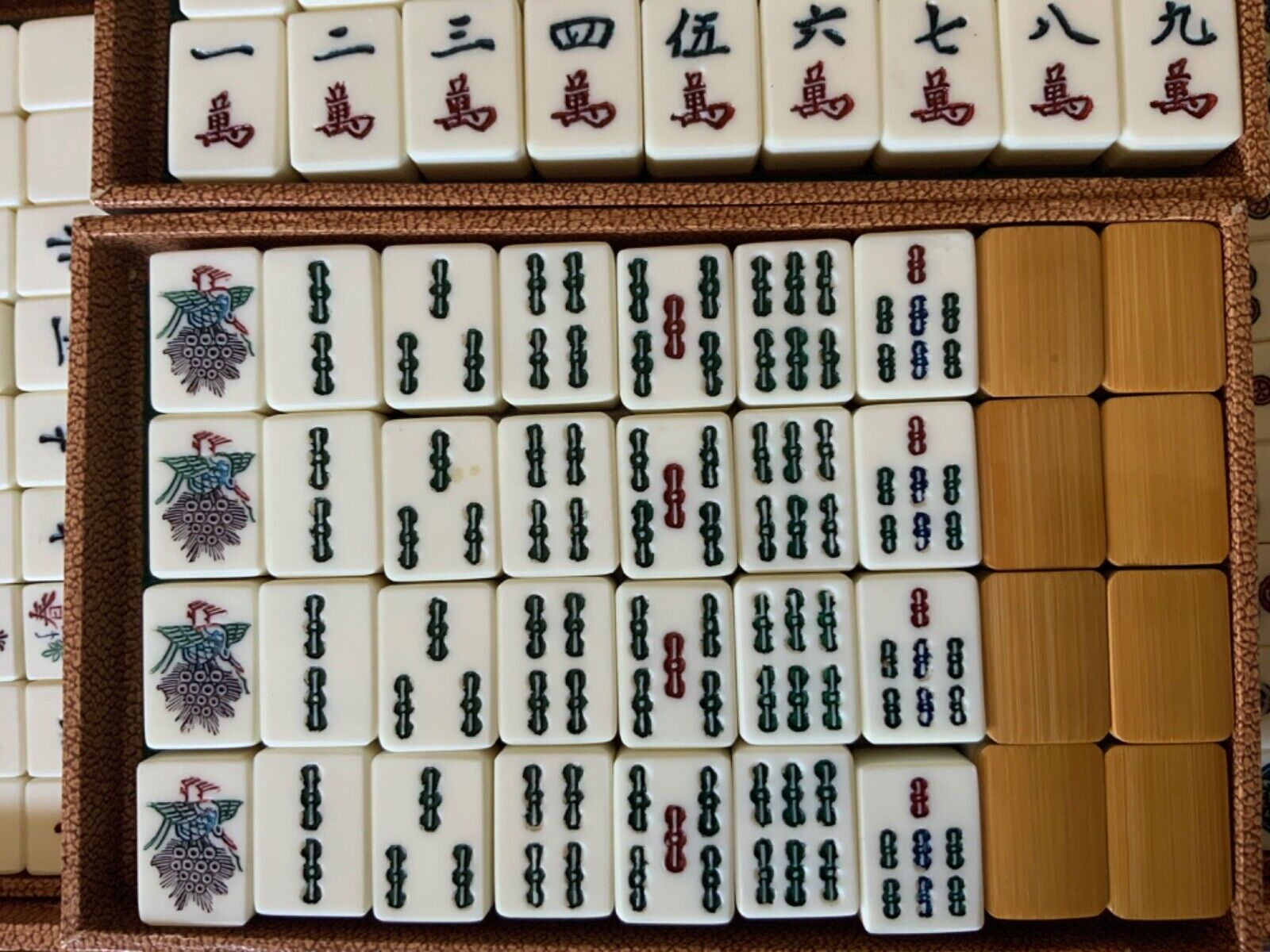 rare antique mahjong set vintage