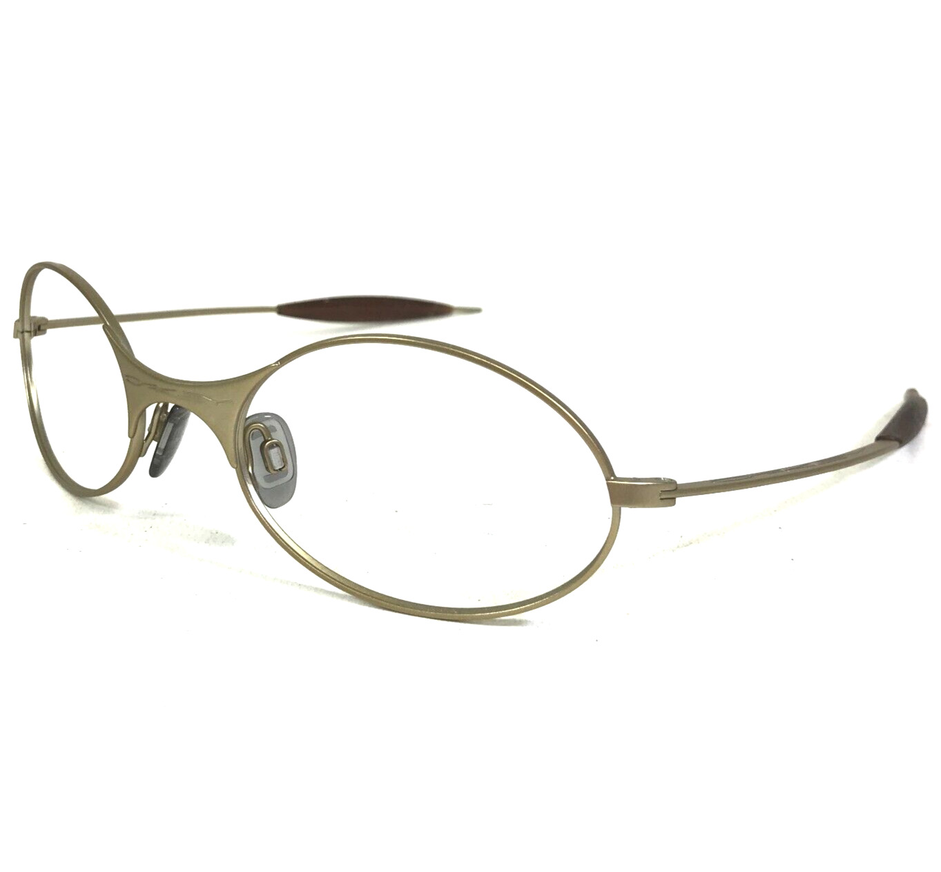 Vintage Oakley Eyeglasses Frames E Wire First Generation Matte Gold 55-22-135