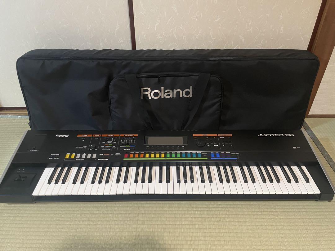 Roland Jupiter 50 Keyboard Synthesizer Digital Black 76 Keys w/case from Japan