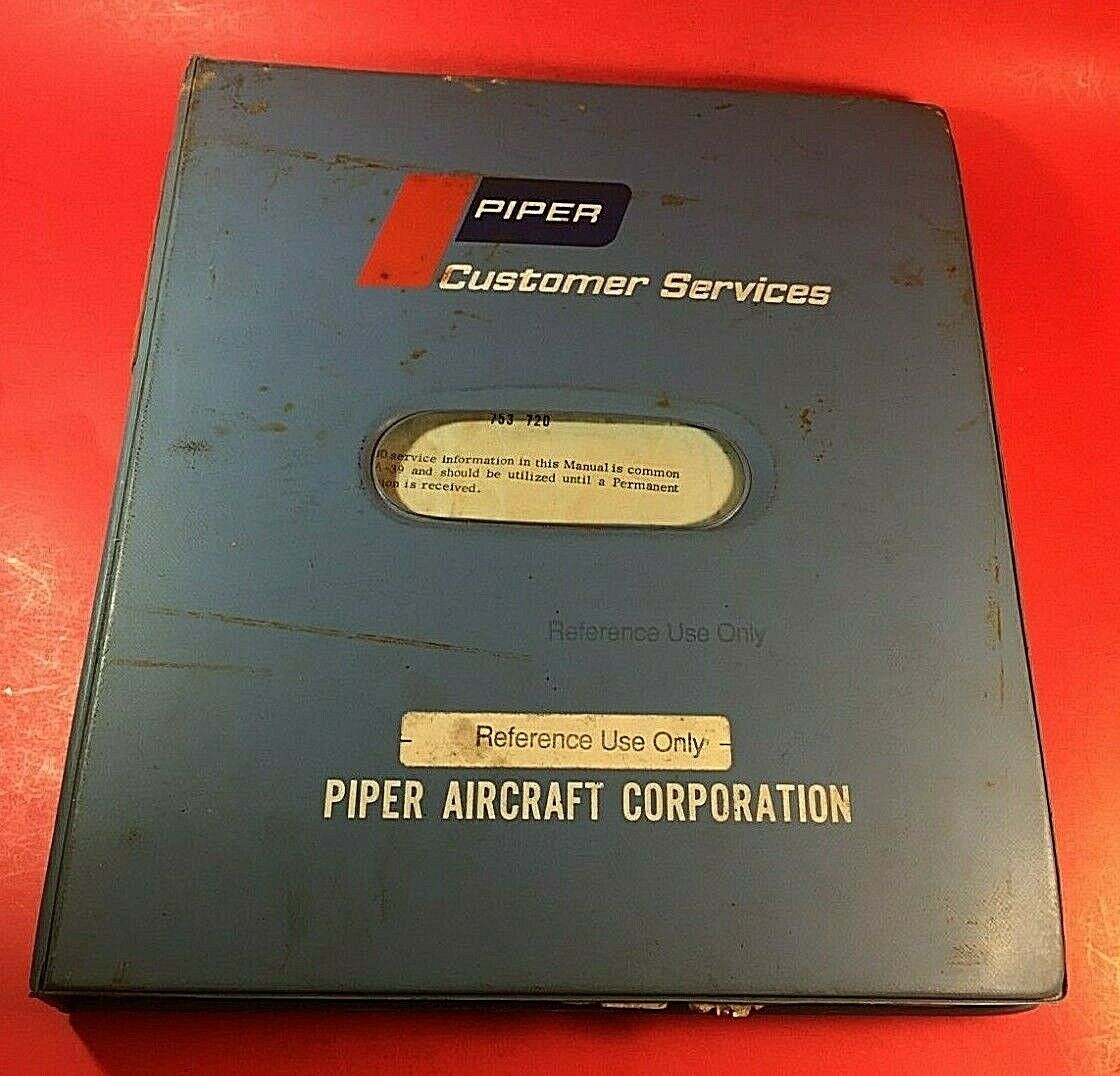 Vintage 1970 Piper Auto Flite Service Manual 753 720 Autoflite PA-30 PA-39