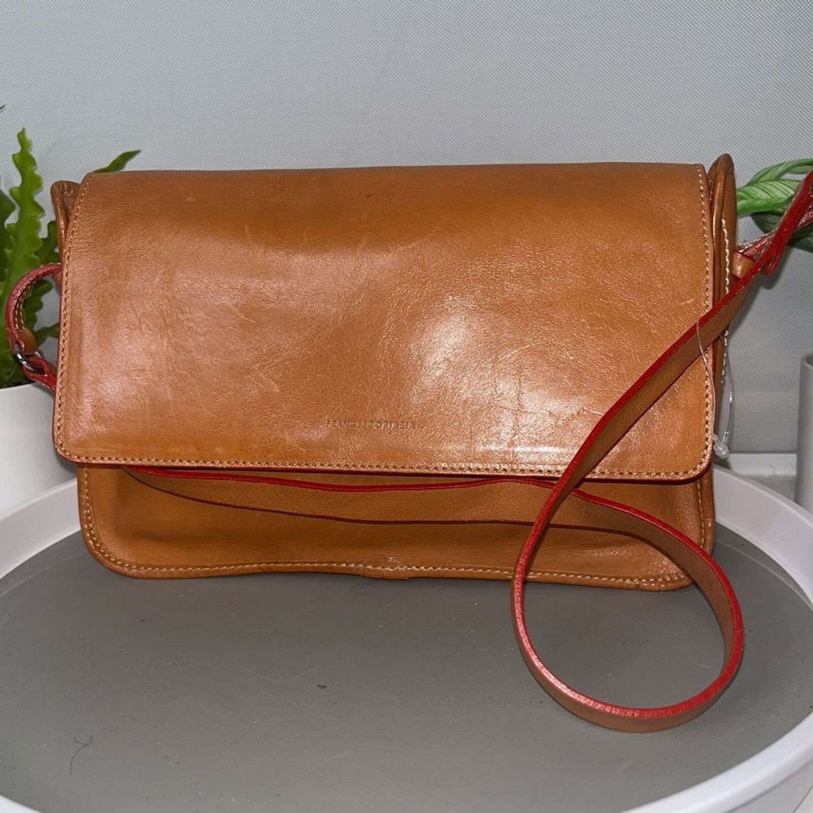 Vintage Francesco Biasia Italian Leather Shoulder Bag