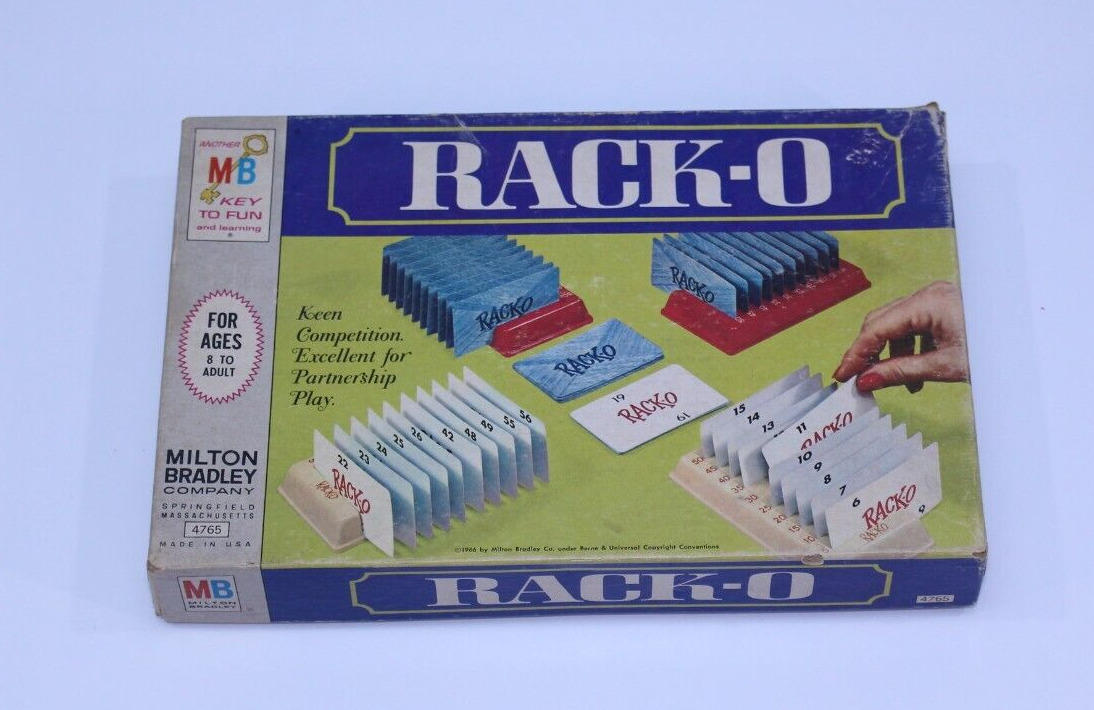 VTG 1966 Rack-O Game Milton Bradley Partner Play Cards Family Fun Complete