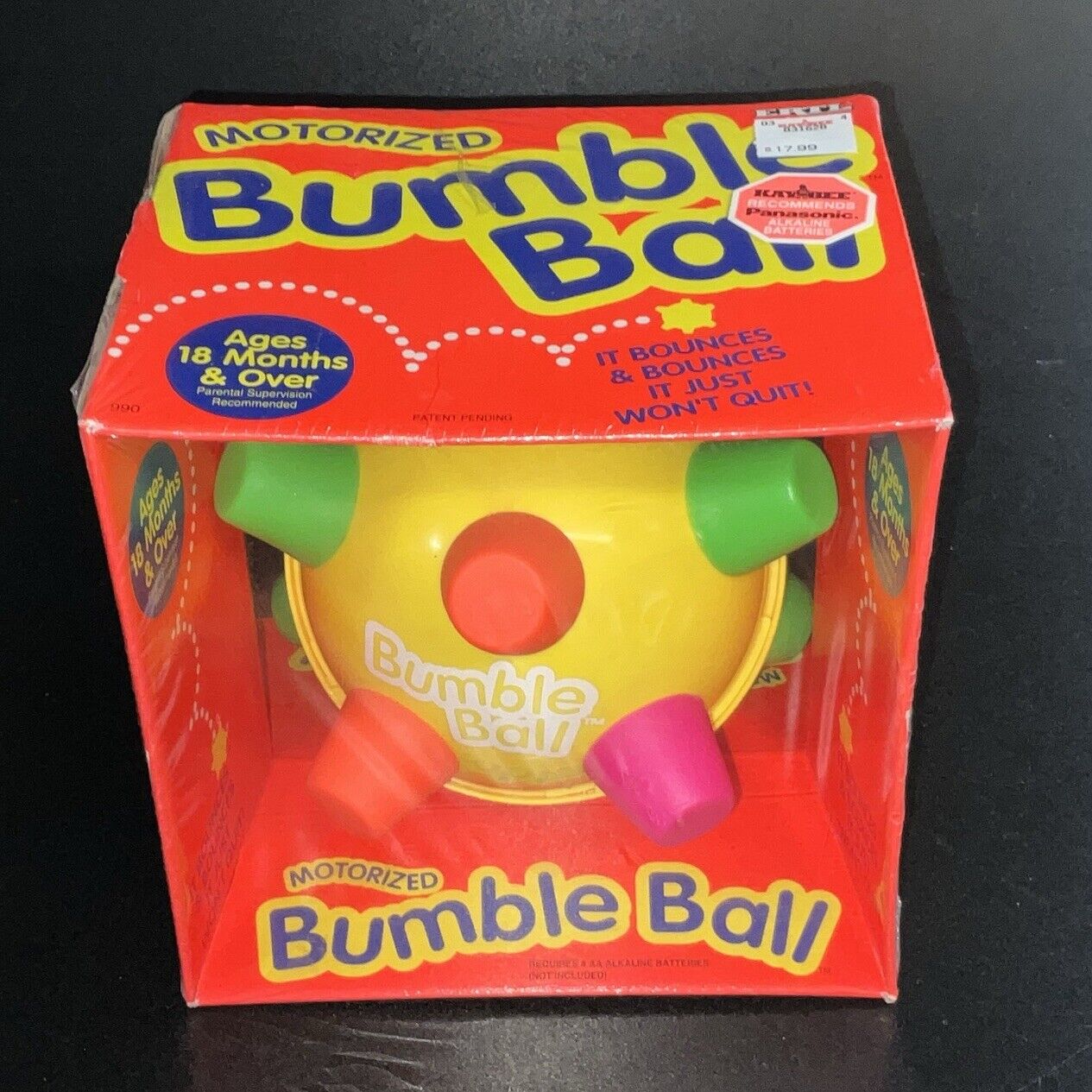 Vintage 1992 ERTL Motorized Bumble Ball New Sealed Classic Toy Yellow