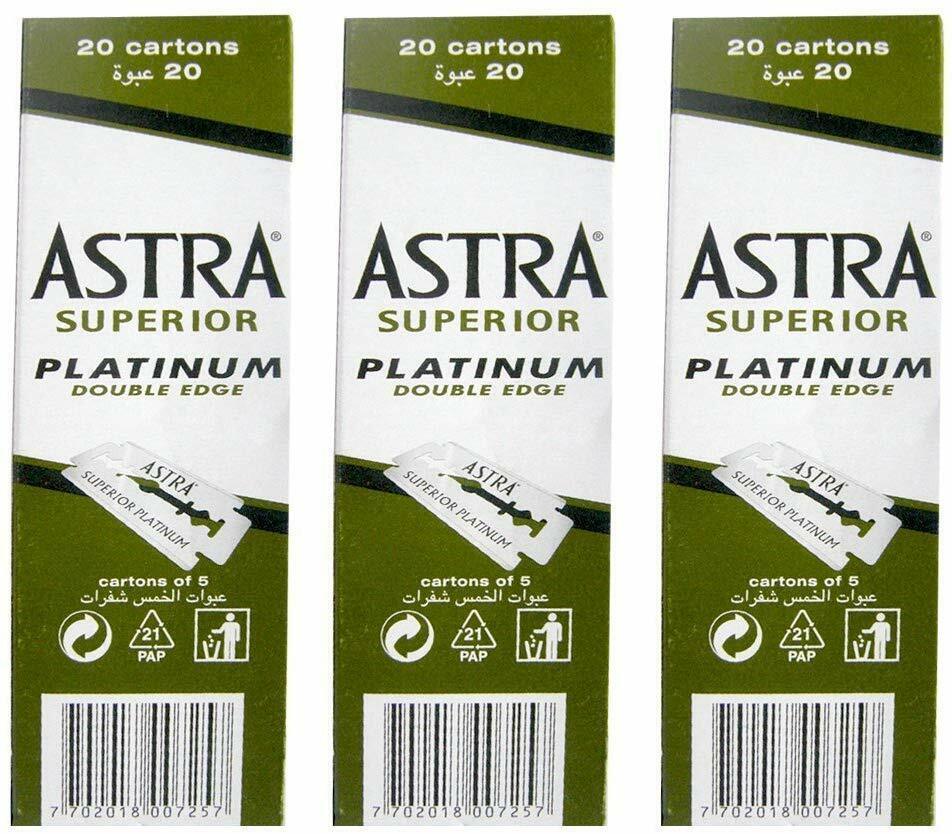 300 X Astra Superior Platinum Double Edge Safety Razor Blades 