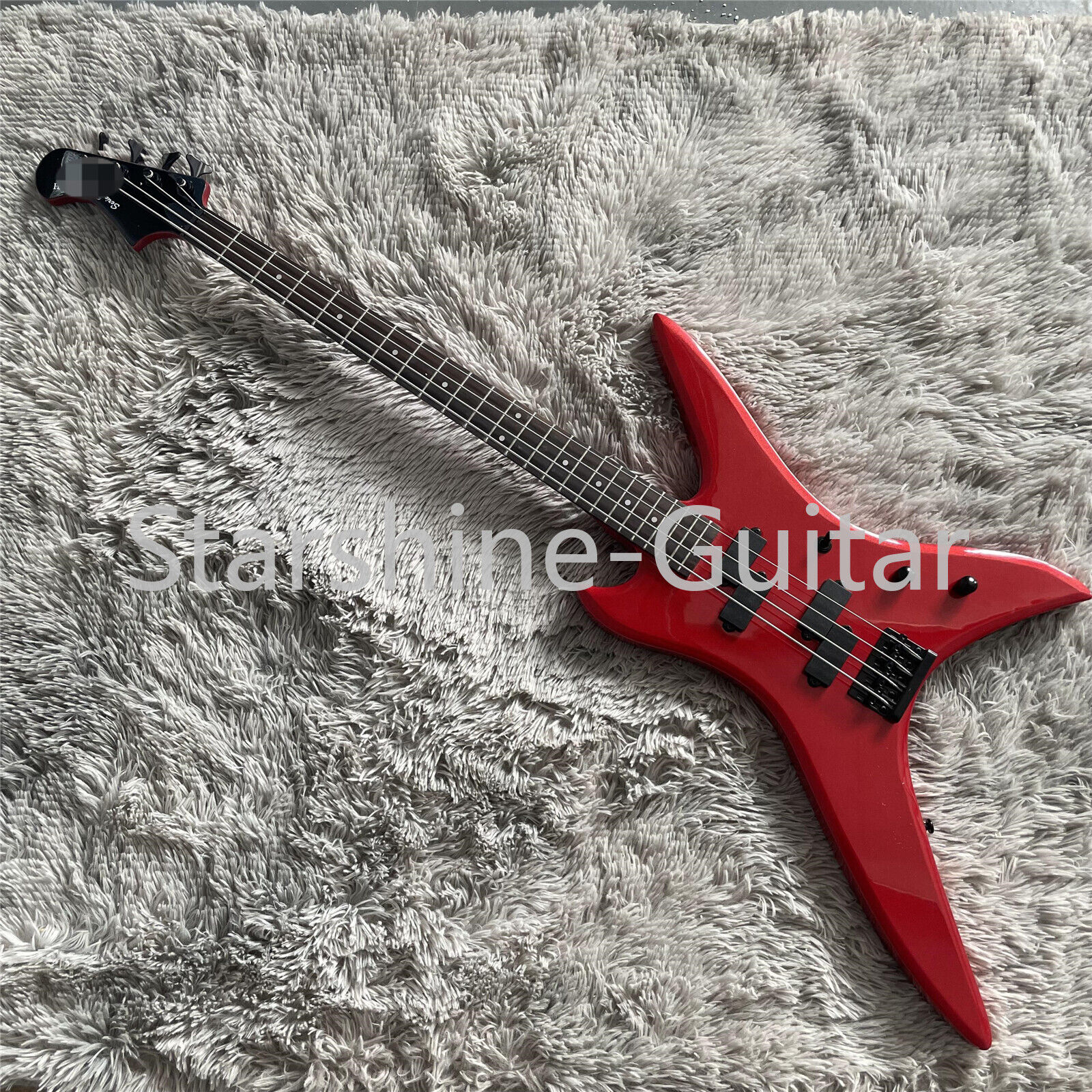 Red BC Electric Bass Guitar 4 String Solid Body Rosewood Fretboard in Stock