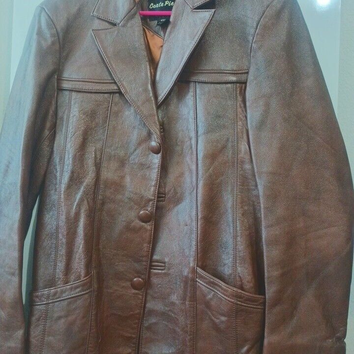 Corte Piel 100% Leather&Suede Size 40 Brown Jacket,Very Vintage Appeal