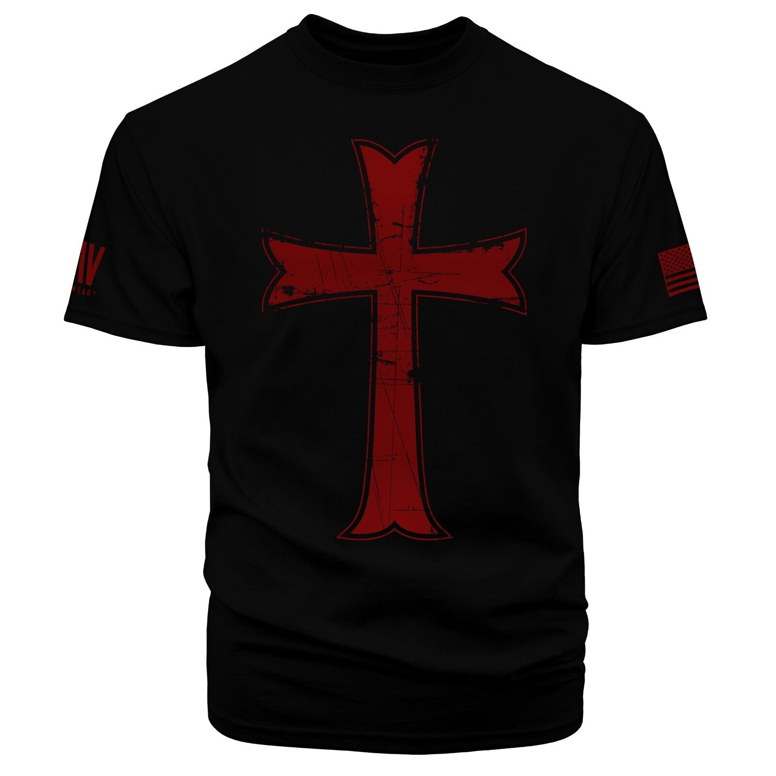 Crusader Red Cross Knights Templar Jesus Christ Short Sleeve T-shirt