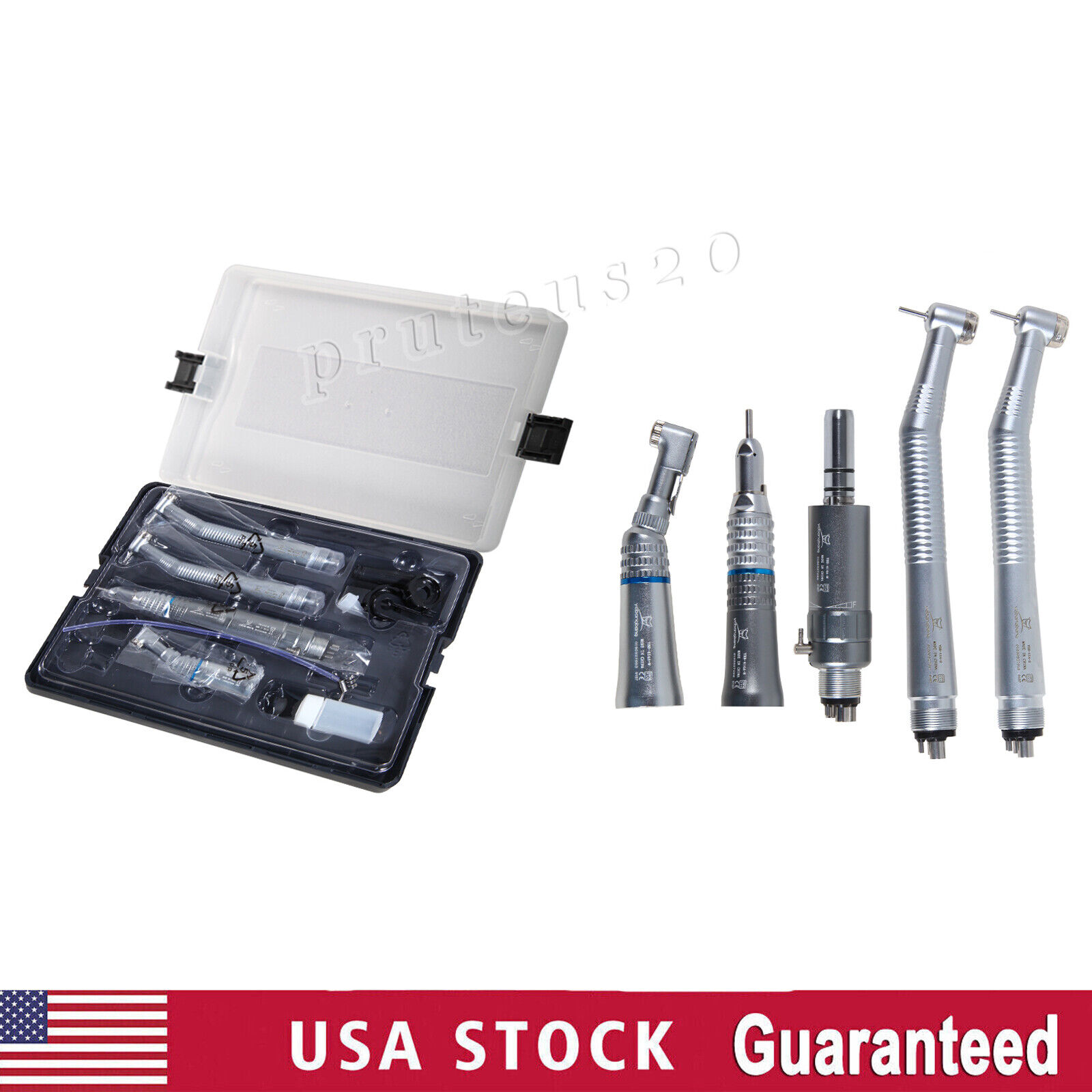 1 Kit Dental NSK Style High & low Speed Handpiece M4S Push Button 4 Hole