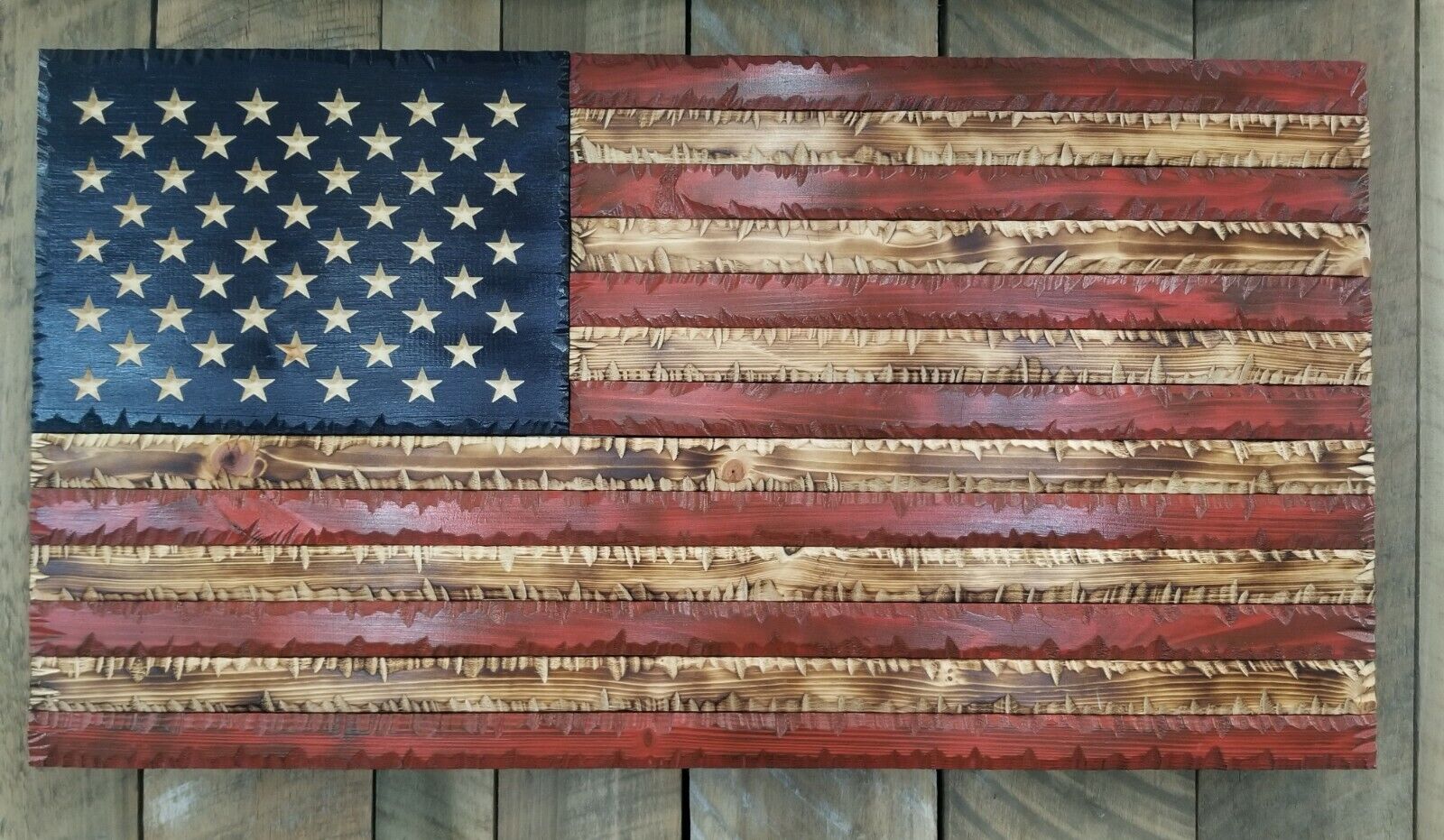 Distressed Wooden Flag