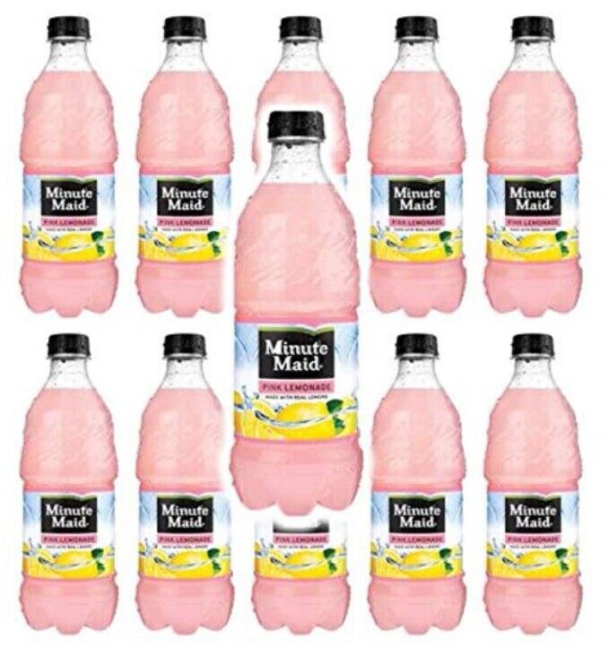 Minute Maid Pink Lemonade 20oz bottles, Pack of 12 (Total of 240 FL OZ)