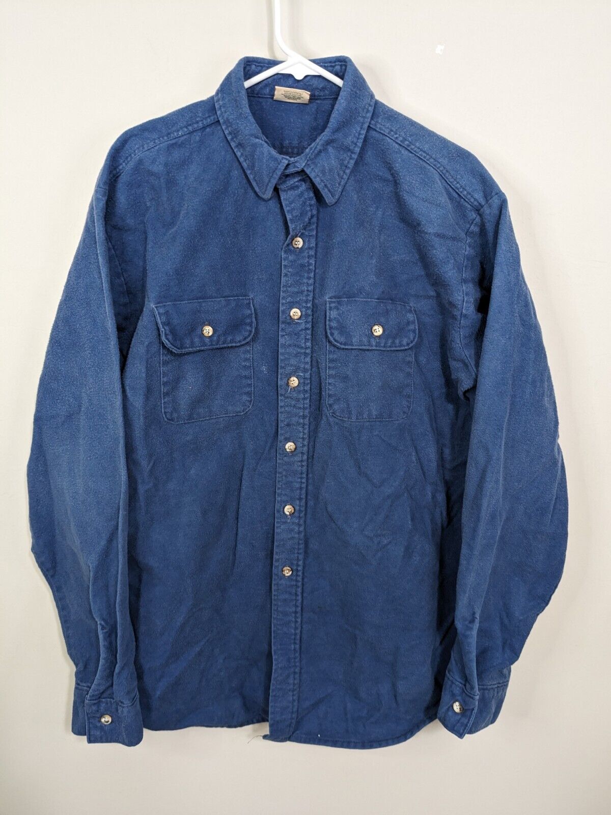 Vintage Five Brother Flannel Shirt Men\'s XLT Blue Button Up Long Sleeve