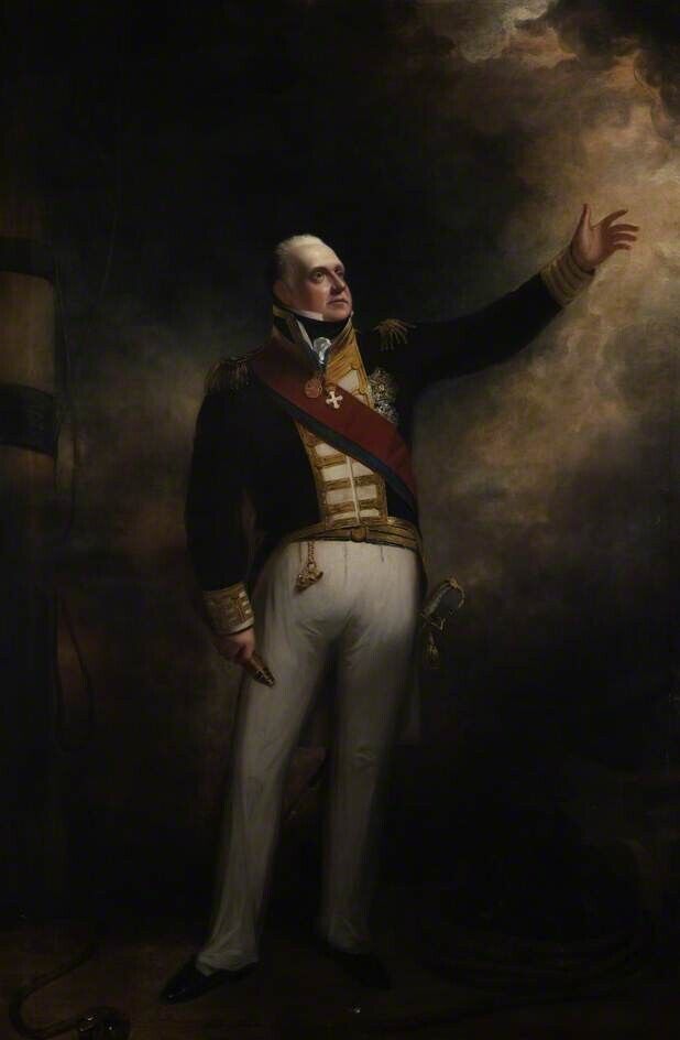 William Beechey hand-painted Oil Painting Wall,Admiral Edward Pellew 24x36\