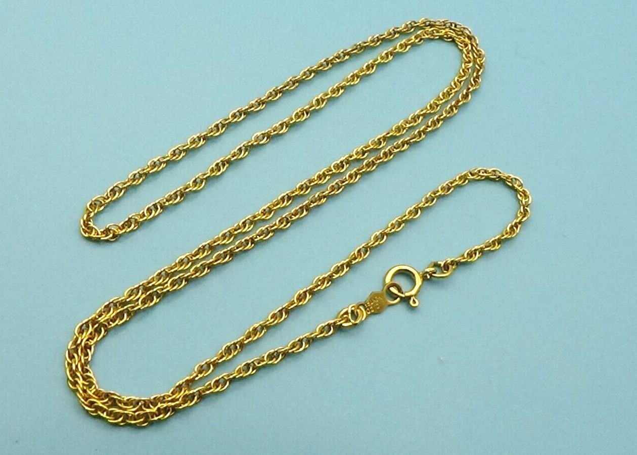 Vintage J.C. & Co 1/20 12k Gold Filled Cable Chain Necklace