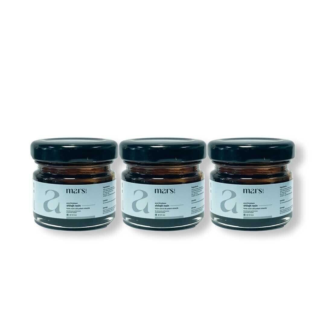 Mars by GHC 100% Pure Shilajit Resin Helps in boosting Stamina 15gm Pack Of 3