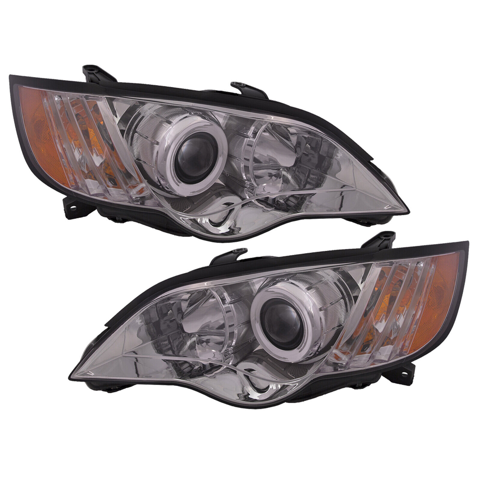 For 2008-2009 Subaru Legacy Headlight Set Halogen Chrome With Performance Lens