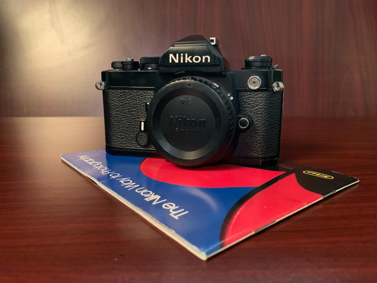 Nikon Black FM 35mm Camera Body Meter Tested (4/12/23) Works Great Brassing 