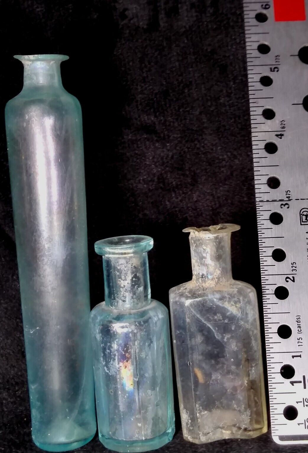 American Historical 2 Pontil Medicine Bottles Both 1830s Era One 12 Sided Bottle