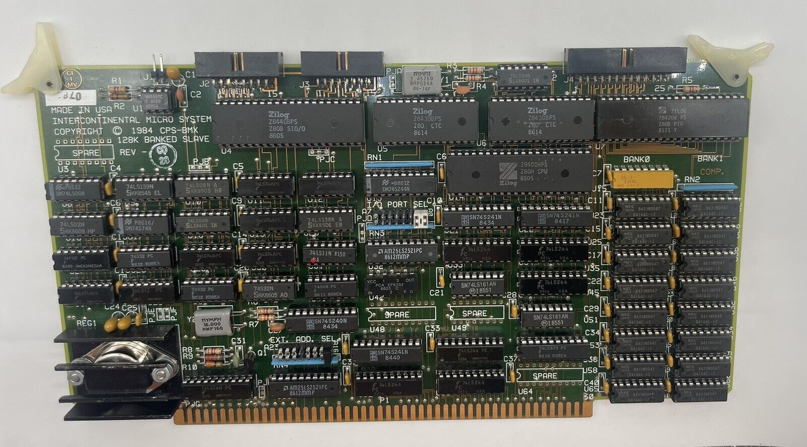 Vintage Industrial 1984 Micro Systems - Z80 CPX-BMX Board 128K