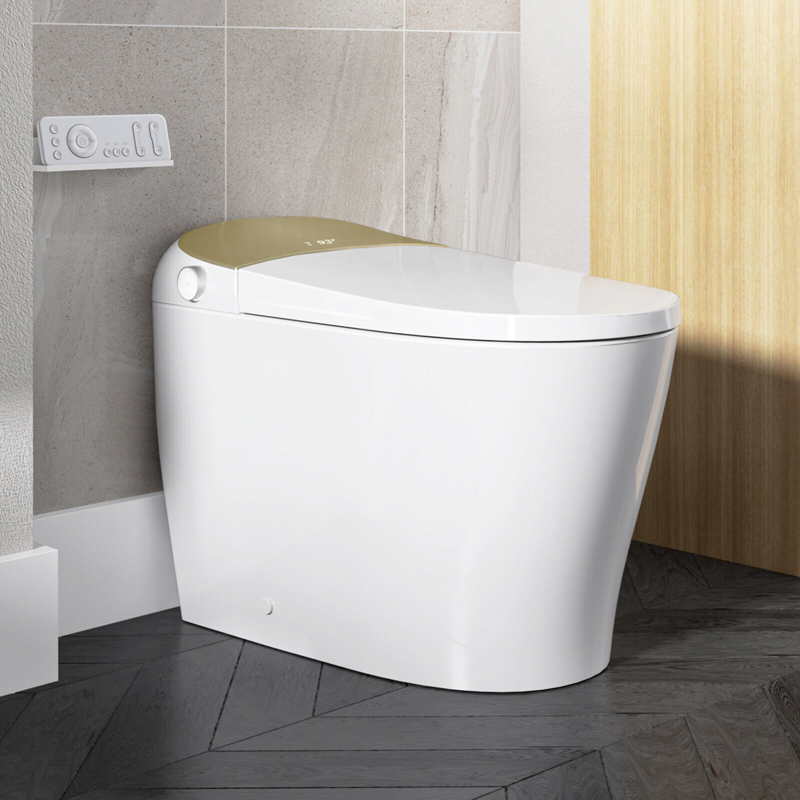Upgrade Your Toilet Experience with HOROW Smart Toilet and Bidet Seat –Gold Back