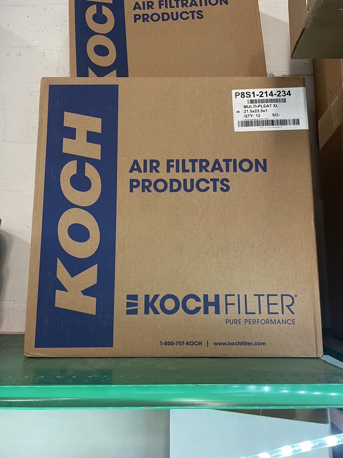 Koch 21 1/2x23 1/2x1 MERV 8 Air Filter, 12 Pack (21 1/2\
