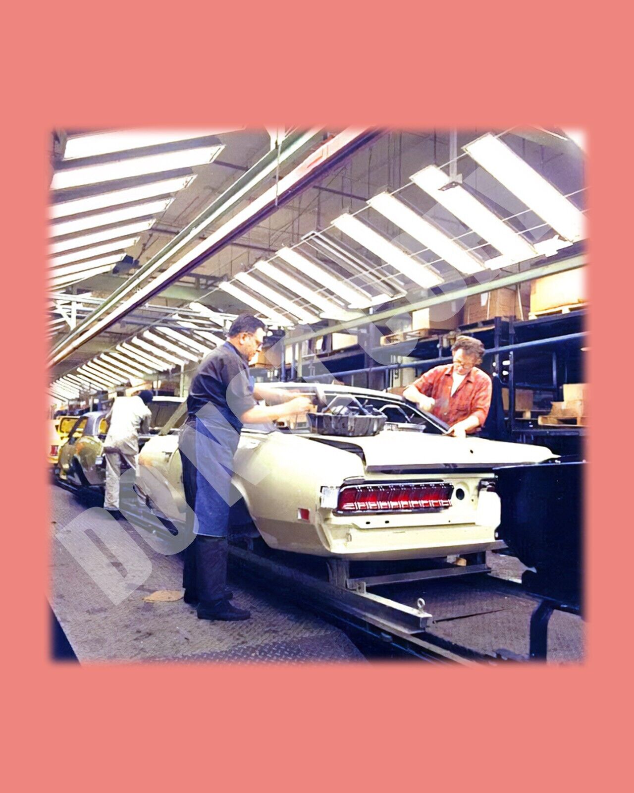 1970 Ford Mercury Cougar Dearborn Auto Assembly Plant 8x10 Photo 