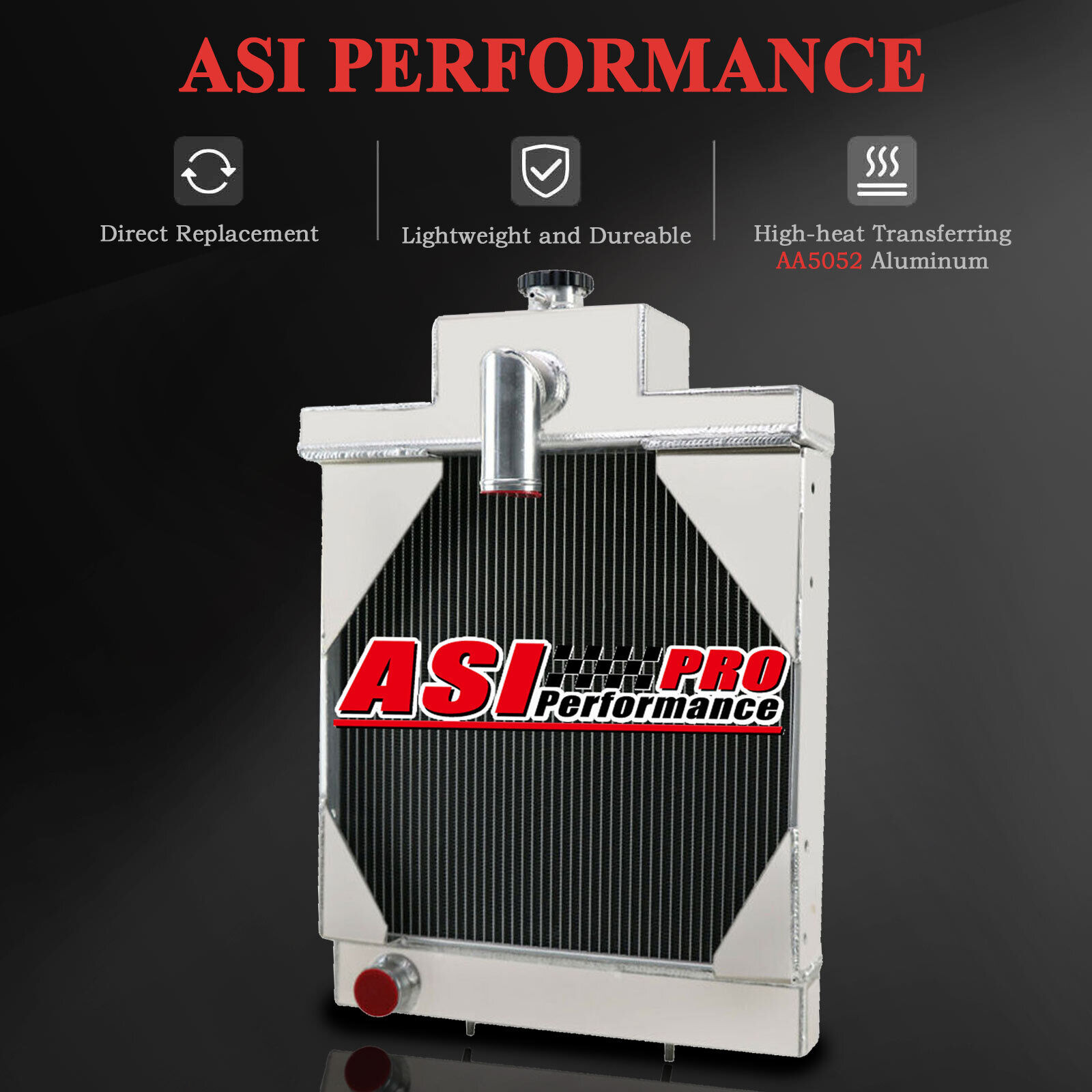 ASI A39344 3 Row Radiator for Case IH 430CK 480B 480CK,530CK,580B GAS & DIESEL