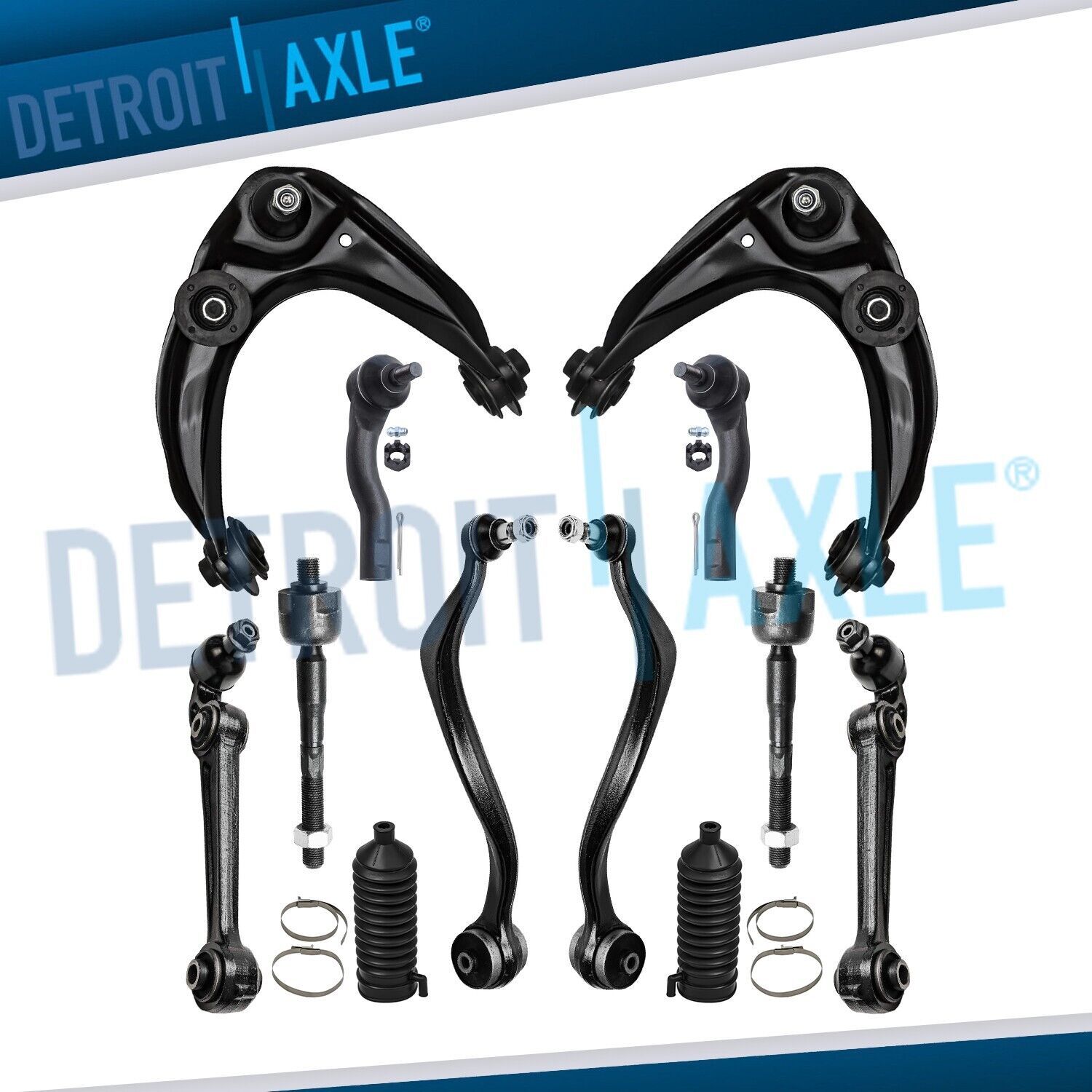 Front Upper Lower Forward Rearward Control Arm Kit for Ford Fusion Milan MKZ