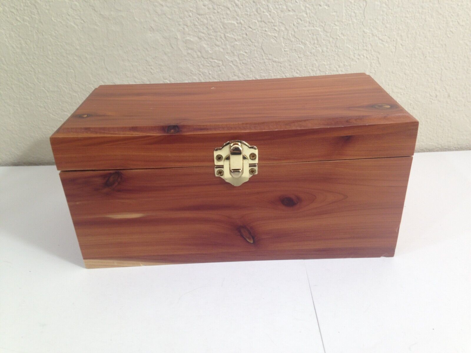 miniature cedar chest trinket box, unbranded, kitsch, still has cedar smell