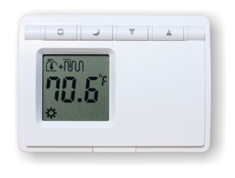 NON-PROGRAMMABLE DIGITAL THERMOSTAT FOR RADIANT FLOOR HEATING (BATTERY OPERATED)
