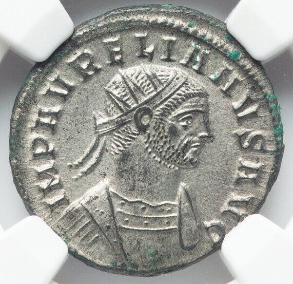 NGC MS Aurelian 270-275 AD Roman Empire Silver Antoninianus Denarius Coin TopPop