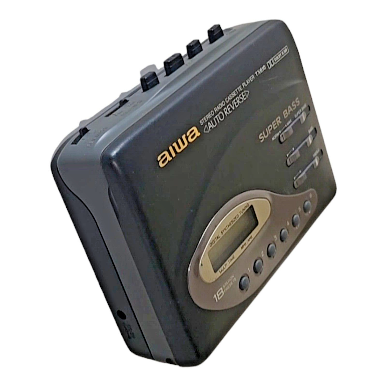 Aiwa TX610 AM/FM Stereo Super Bass Radio Cassette Player HS-TX610 - UNTESTED