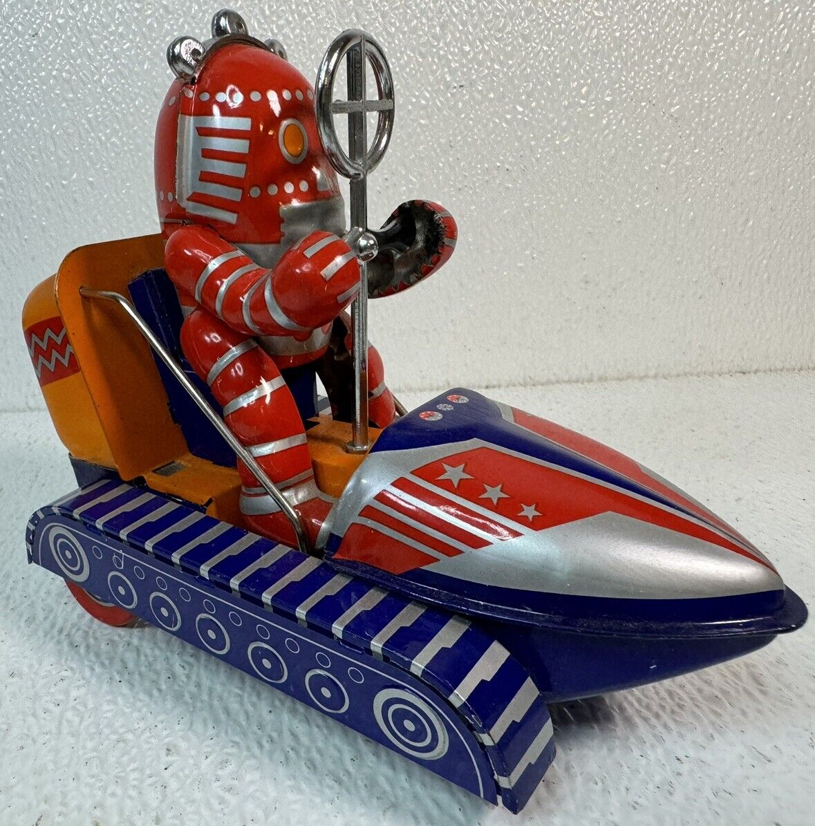 VINTAGE Tin Spaceship MS 292 Wind Up  Collectible RARE Item - Missing Key