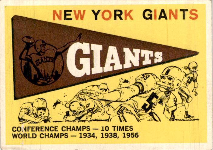 1959 Topps #53 Giants Pennant New York Giants Vintage Original