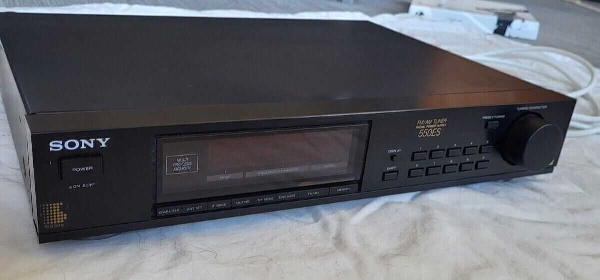 Sony ST-S550ES AM/FM Stereo Tuner, Working,  Black, Good Condition, Radio