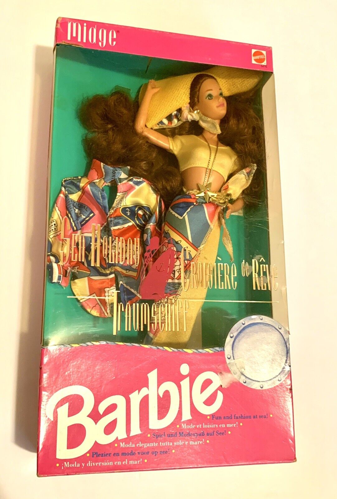 1992 Mattel Sea Holiday Midge Doll Barbie #5476 New Sealed In Box