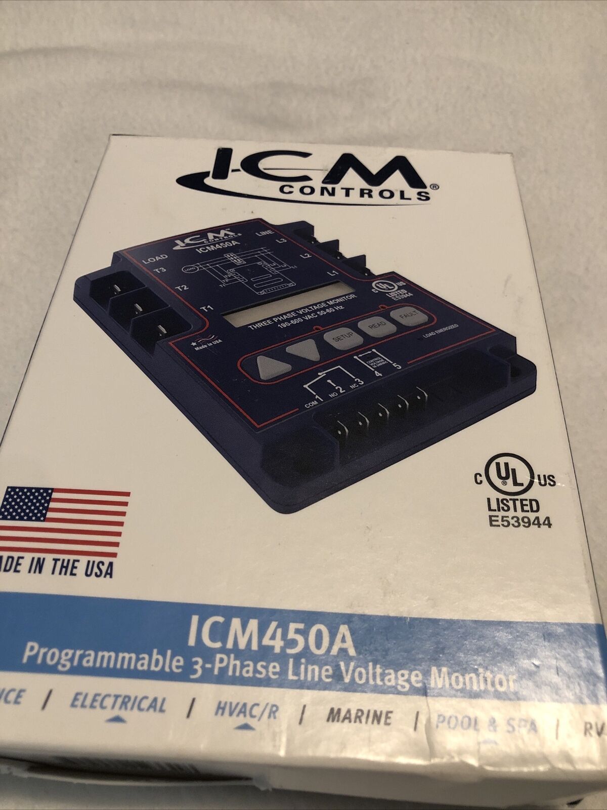 ICM Controls Programmable 3 Phase Line Voltage Monitor ICM450A
