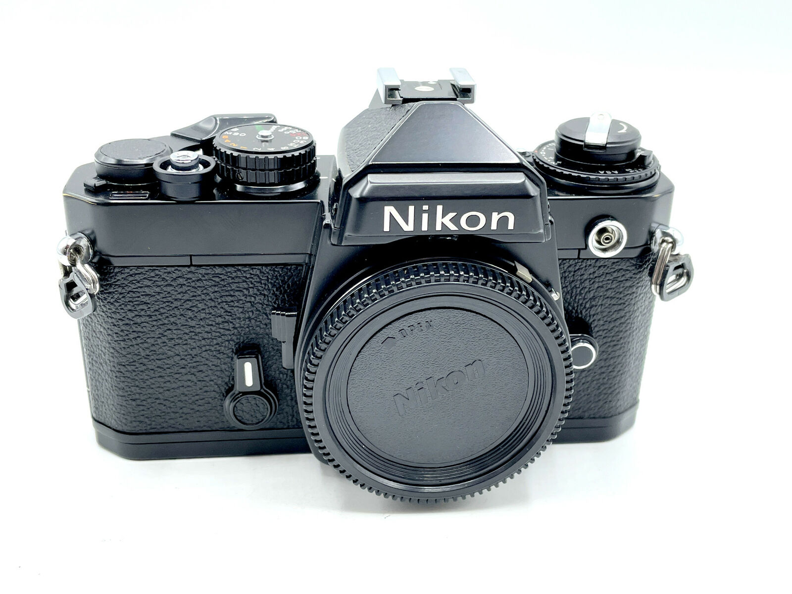 Black Nikon FE SLR film camera body; no lens - Rare Beauty, Very Nice