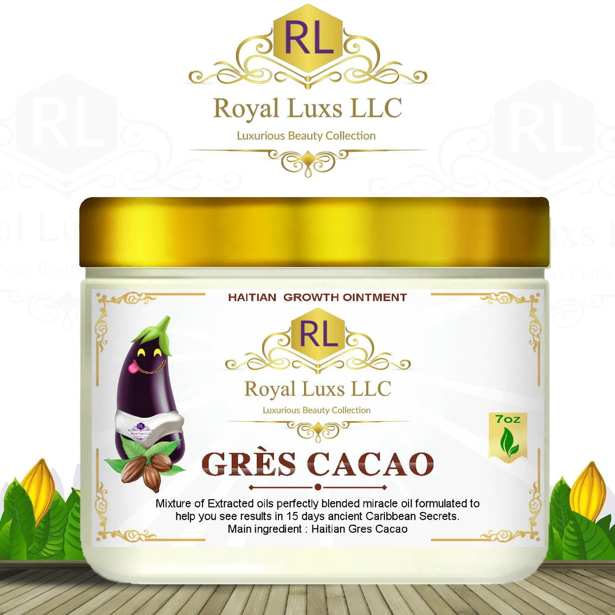 Very potent Haitian Gres CacaoLonger & Thicker growth ointment formulated to giv