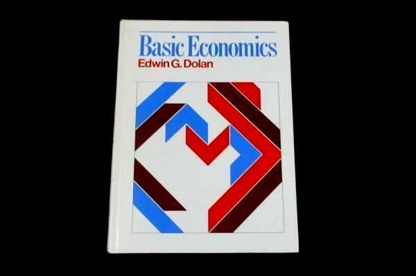 Signed Vintage Textbook Edwin G. Dolan Basic Economics Hardcover 1977 Dryden