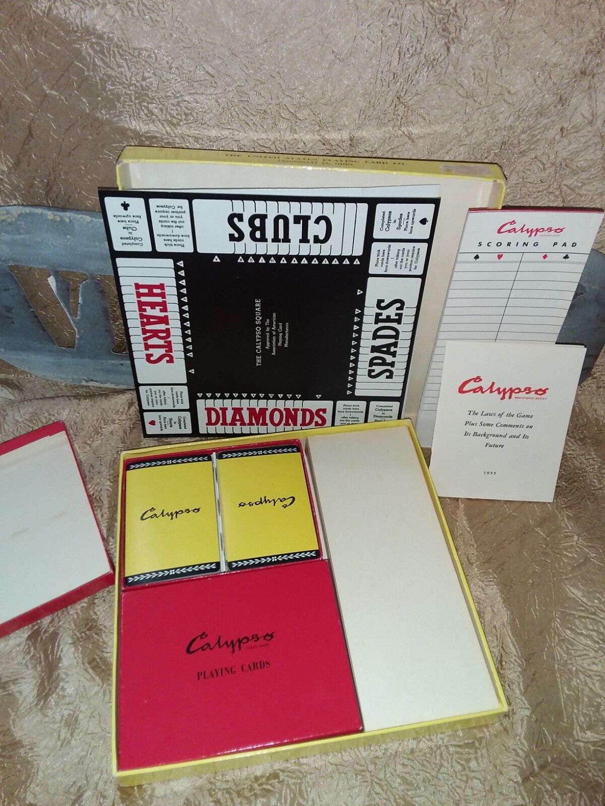 VINTAGE 1955 MID CENTURY CALYPSO CARD GAME COMPLETE SEALED DECK