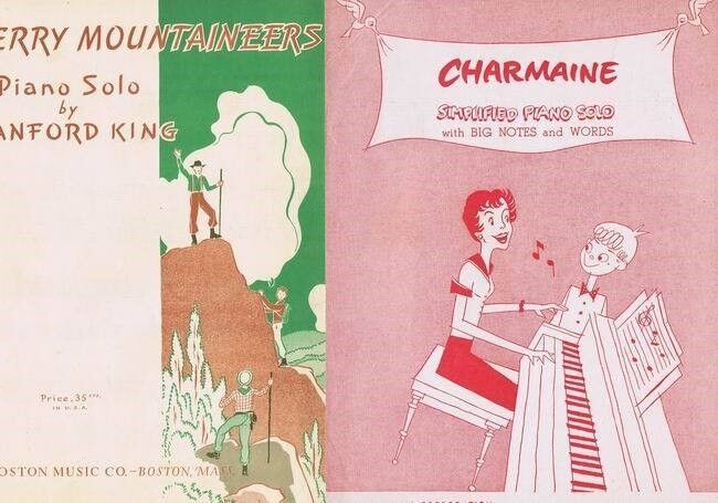 Two Children\'s Easy Sheet Music -  Vintage 1940\'s Sheet Music