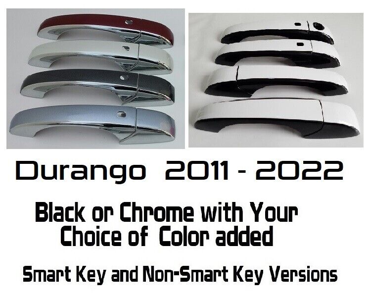 Black OR Chrome Door Handle Overlays 2011-2022 Fits Dodge Durango YOU PICK CLR