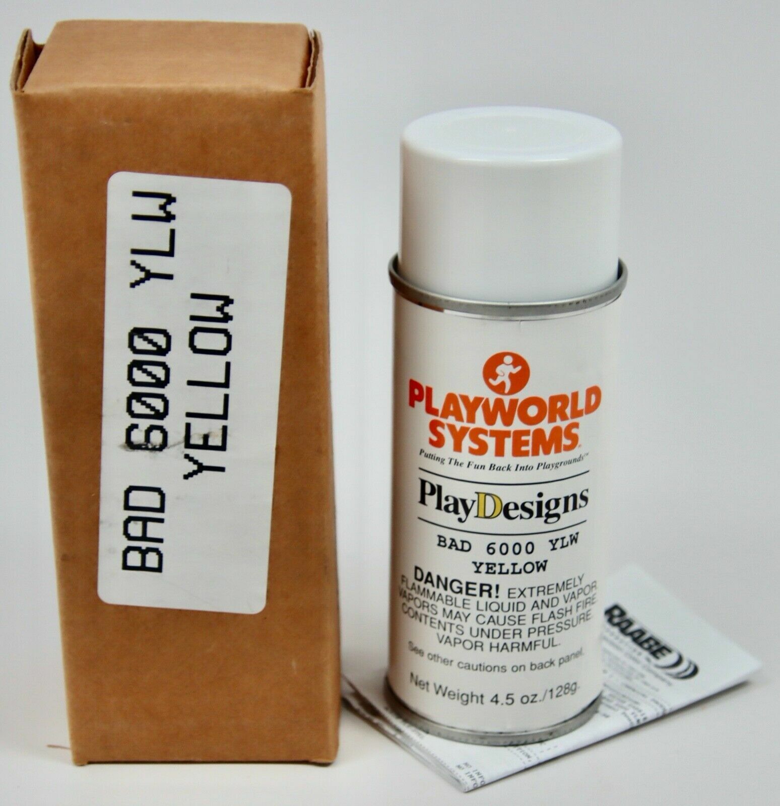 PlayWorld Systems Play Designs BAD 6000 YLW Yellow Touchup Spray Paint