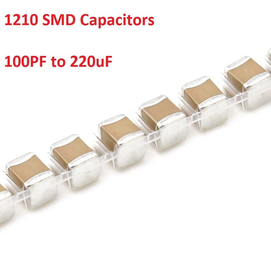 6.3V 10V TO 2KV 1210 SMD/SMT Capacitors Range ( 100PF to 220uF ) Ceramic MLCC